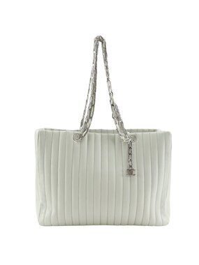 Chanel New Mademoiselle Chain Tote Leather Light Blue